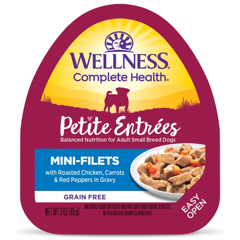 Wellness Small Breed Petite Entrees Mini-Filets Roasted Chicken, Carrots & Red Peppers in Gravy
