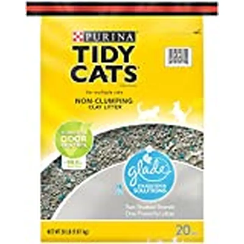 Purina Tidy Cats Non-Clumping Litter for Multiple Cats with Glade, 20 lb Bag