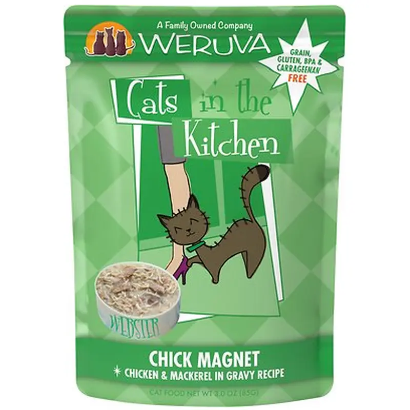 Weruva Cats in the Kitchen Chick Magnet Chicken & Mackerel Pouch