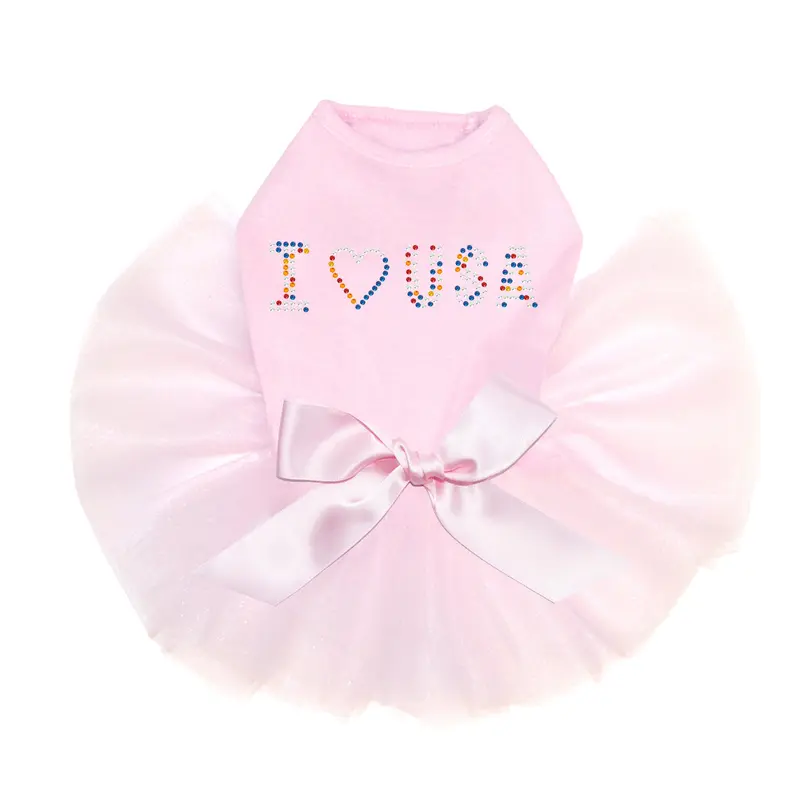 I Love USA (Multicolor Rhinestones) - Custom Tutu