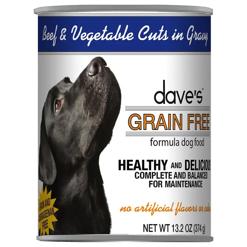 Dave's Pet Food Grain Free Wet Dog Food - Beef & Vegetable in Gravy - 13oz Can