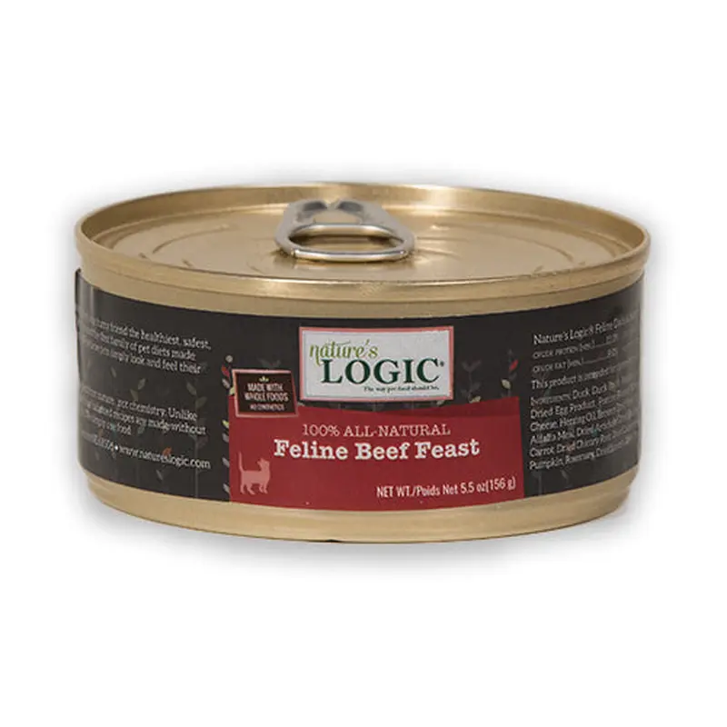Nature's Logic Beef Feast Canned Wet Cat Food 5.5oz