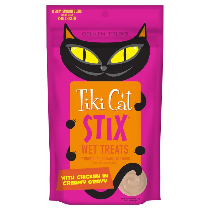 Tiki Cat Stix Wet Cat Treats Chicken 6oz Pouch