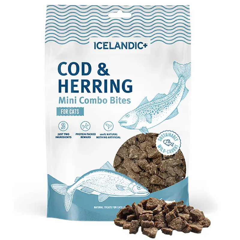 Icelandic+ Cat Combo Bites Mini Cod & Herring 1.75 oz