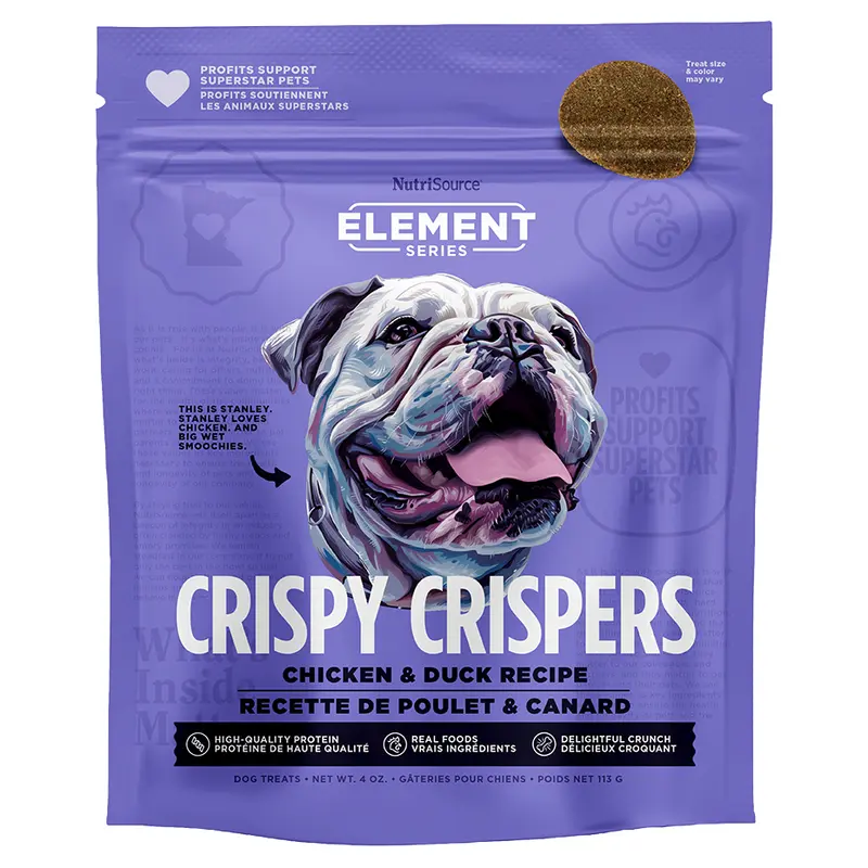 Nutrisource Element Crispy Crispers Dog Treat 4oz Chicken and Duck