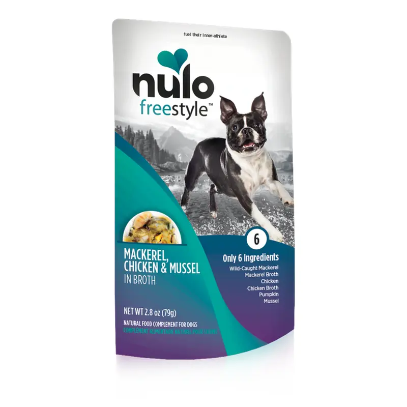 Nulo Dog Pouch Topper Mackerel, Chicken & Mussel
