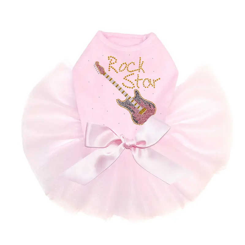 Rock Star with Red & Gold Guitar - Custom Tutu