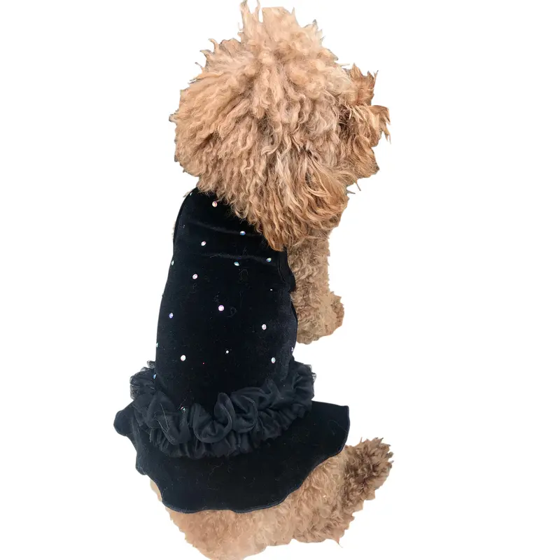 Twinkle Dog Tutu, Black Velvet