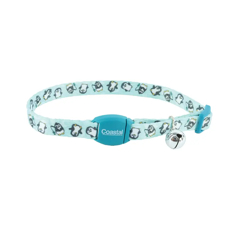 Coastal Pet Safe Cat Adjustable Breakaway Cat Collar with Magnetic Buckle Smile & Wave 3/8x8-12"