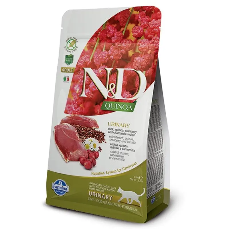 Farmina N&D Quinoa Functional Urinary Dry Cat Food - Duck - 3.3lb