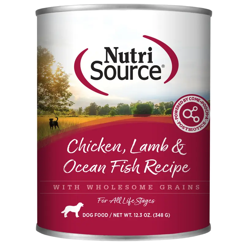 NutriSource Adult Chicken, Lamb & Ocean Fish Canned Dog Food