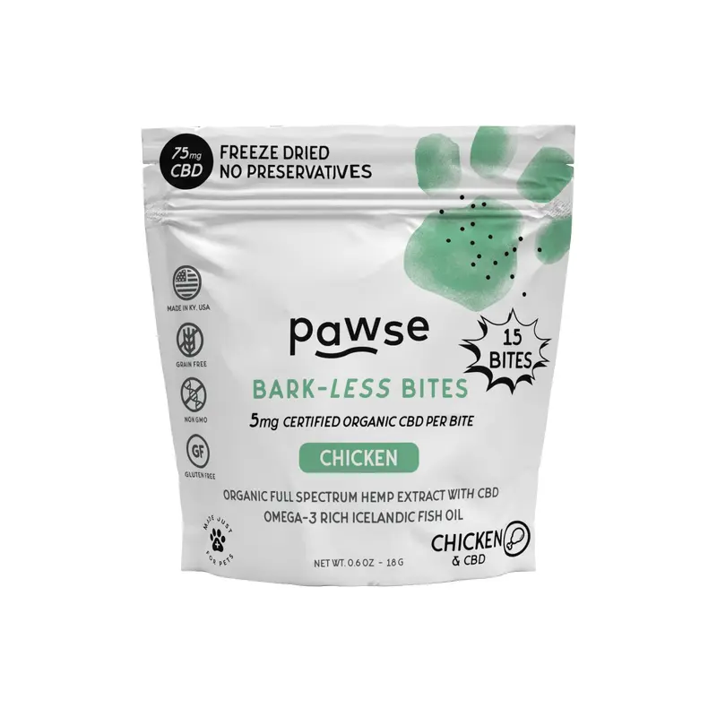 Pawse Bark-Less Bites Chicken (5 MG CBD Per Bite) - For All Pets