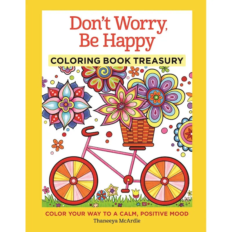 Don't Worry, Be Happy Coloring Book Treasury (hidden spiral)