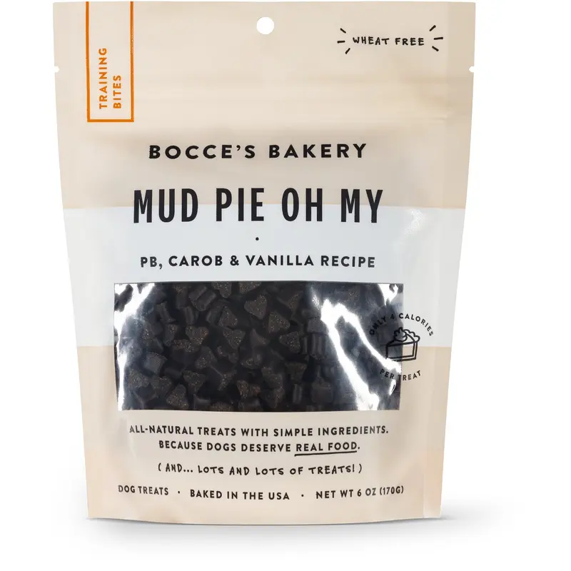 Bocce's Training Bites Mud Pie Oh My PB & Carob & Vanilla 6 oz.