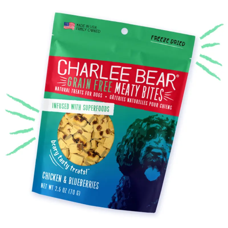 Charlee Bear Grain Free Meaty Bites Chicken & Blueberries