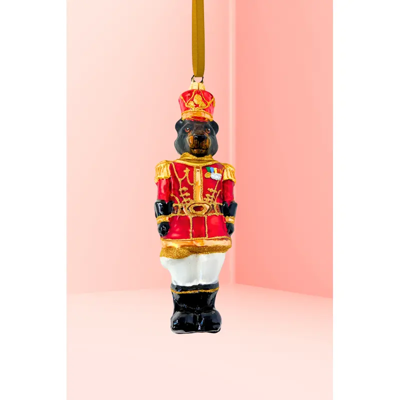 KRG Black Bear Body Polish Glass Ornament