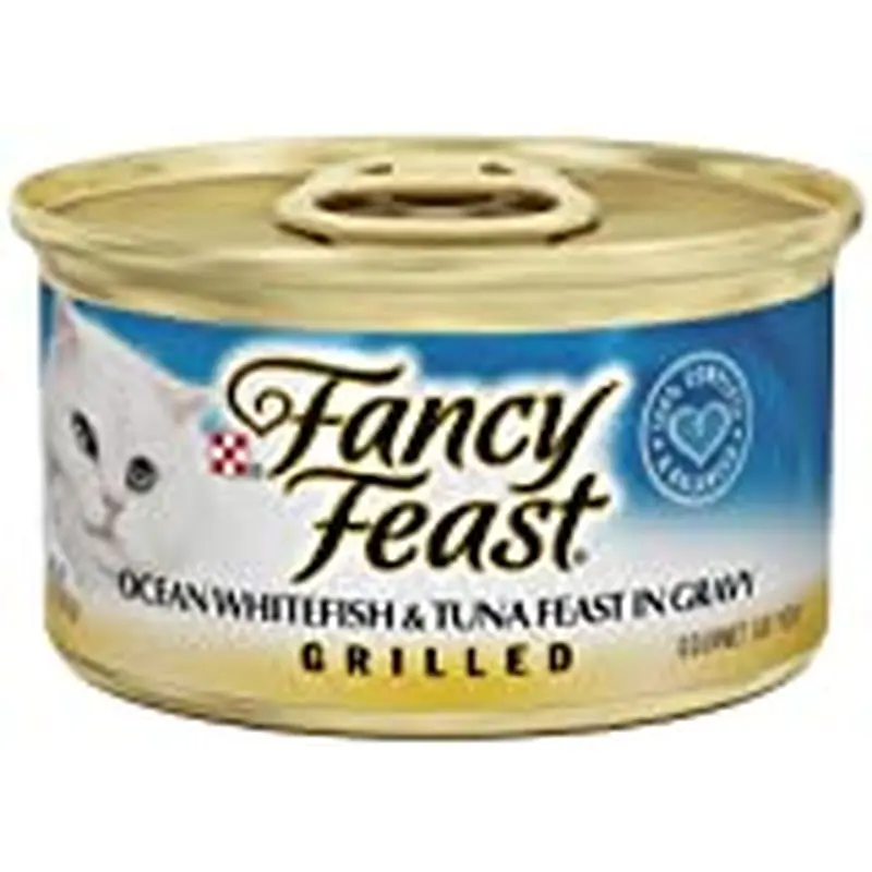 Fancy Feast Grilled Gravy Wet Cat Food, Ocean Whitefish & Tuna Feast, 3 oz. Can