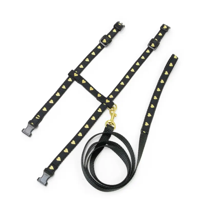 Heart of Gold Cat Harness Set