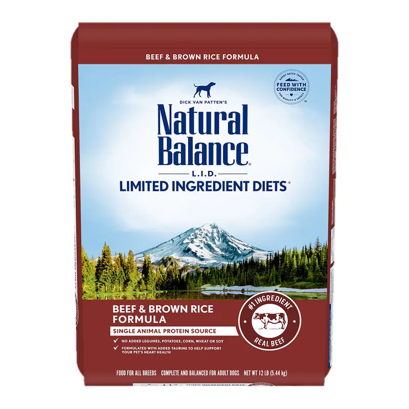Natural Balance LID Limited Ingredient Diet Dry Dog Food -  Beef & Brown Rice - 24lb