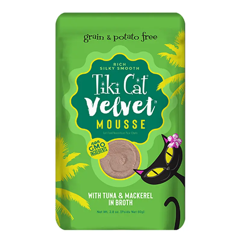 Tiki Cat Velvet MousseTM Tuna & Mackerel in Broth