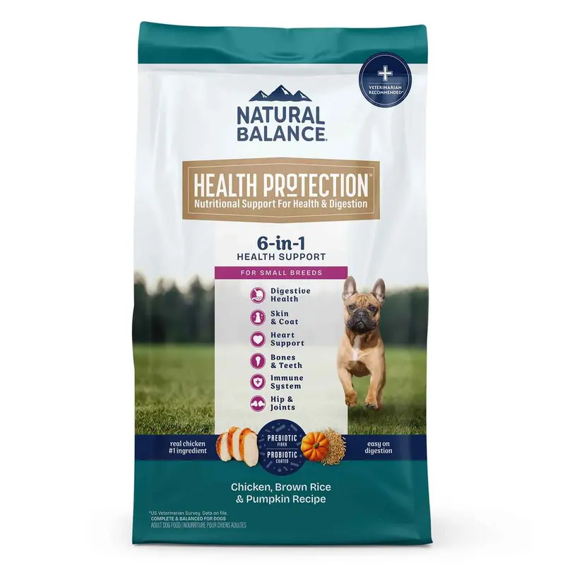 Natural Balance Health Protection Small Breed Dry Dog Food, Chicken, Brown Rice & Pumpkin Recipe, 12lb