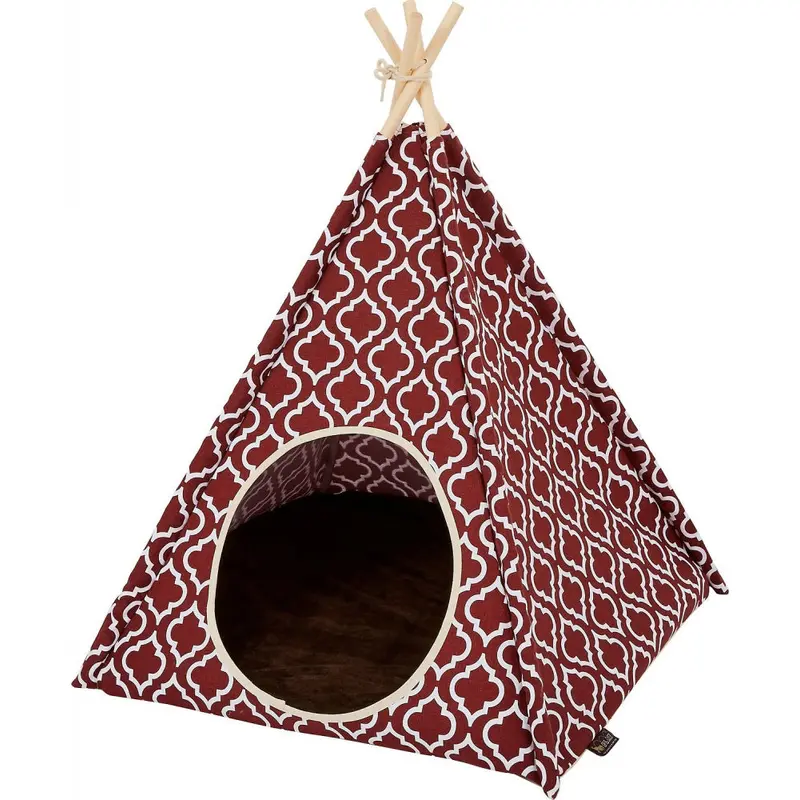 P.L.A.Y. Teepee Tent for Cat or Dog, Moroccan Marsala