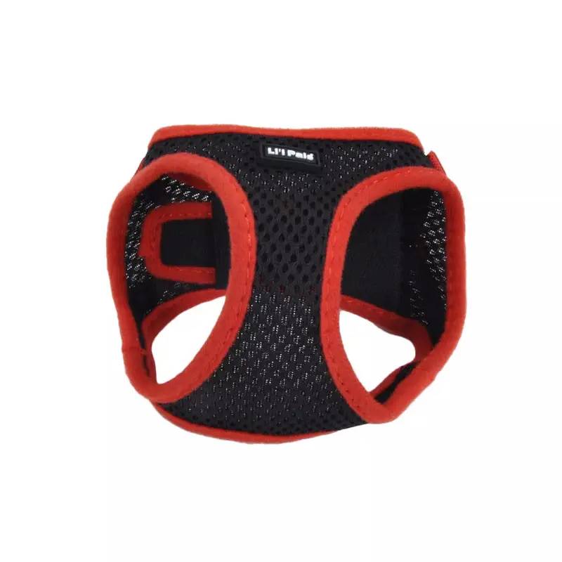 Coastal Li'l Pals 3/8in Wide 10-12in Comfort Mesh Dog Harness Black