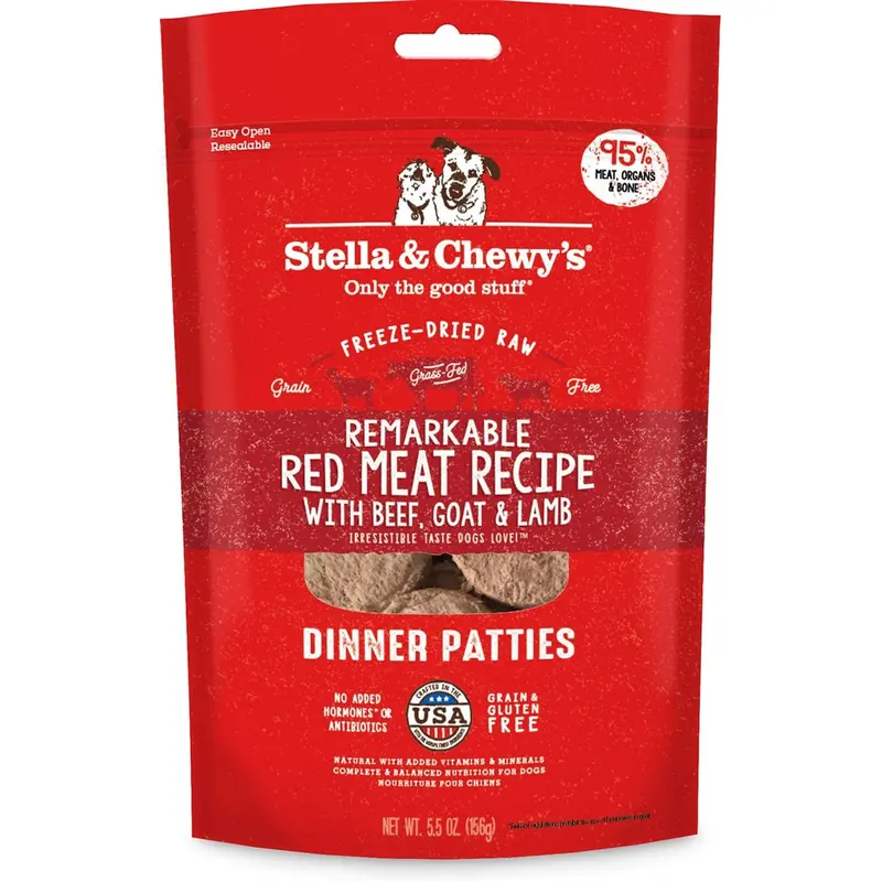 Stella & Chewy's 5.5 oz Dog Freeze Dried Dinner Red Meat Treats