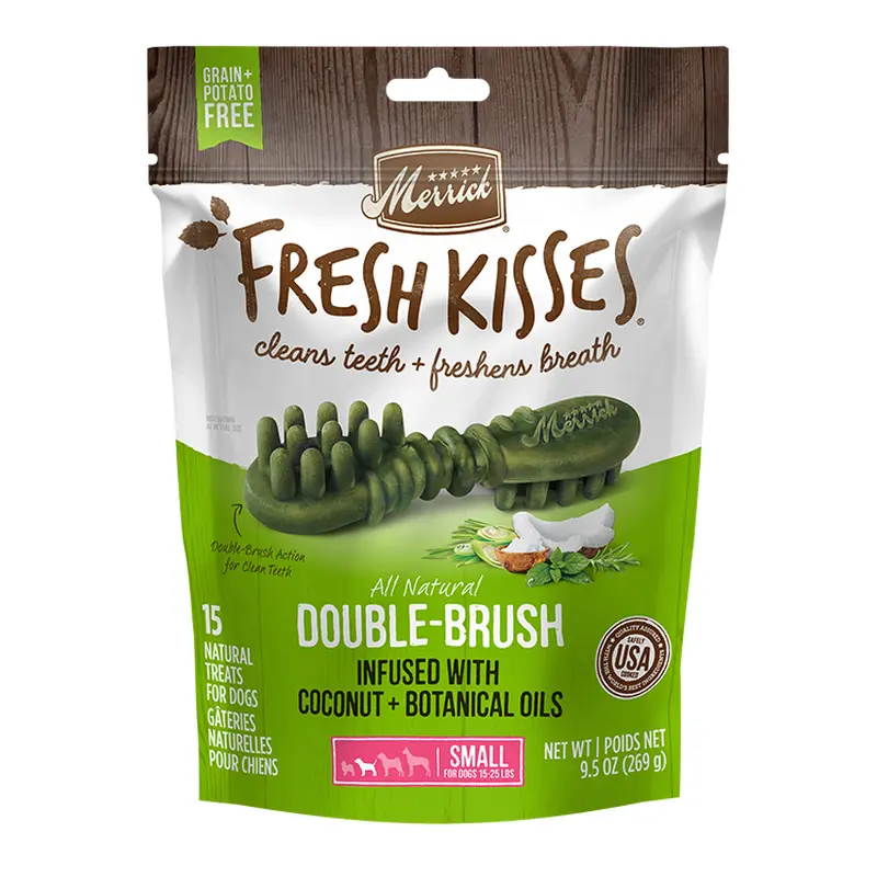 Merrick Fresh Kisses Coconut Dental Treats For Small Dogs (9.5oz) (15Ct)