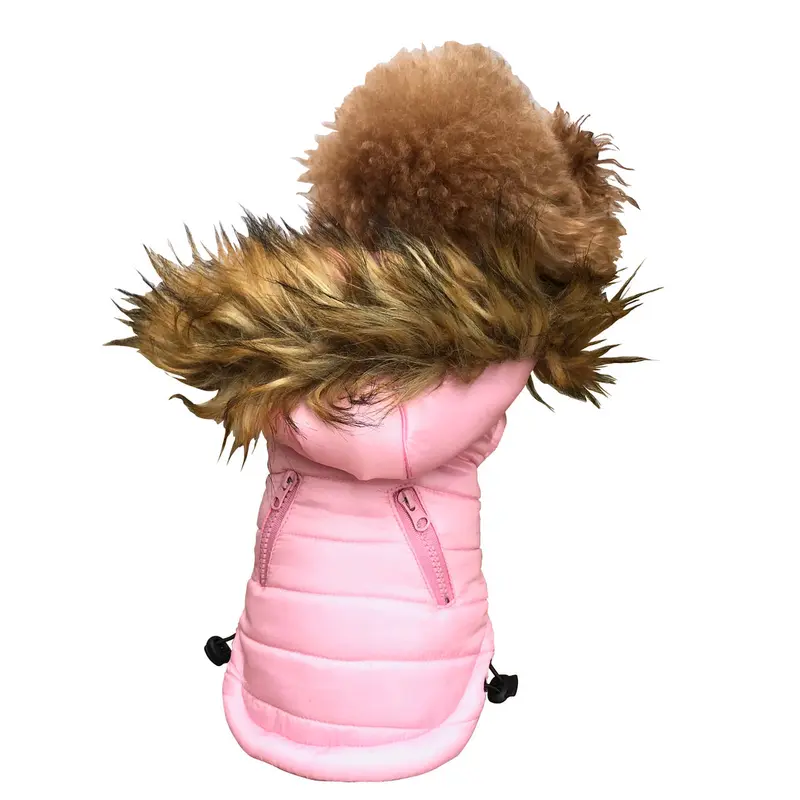 Ski Bunny Puffer with detachable hood, Pretty Pink