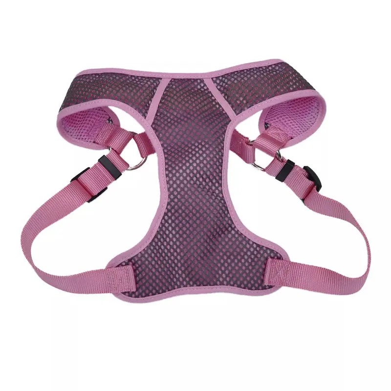Coastal Comfort Soft Sport Wrap 5/8in Wide 19-23in Adjustable Dog Harness Grey with Pink
