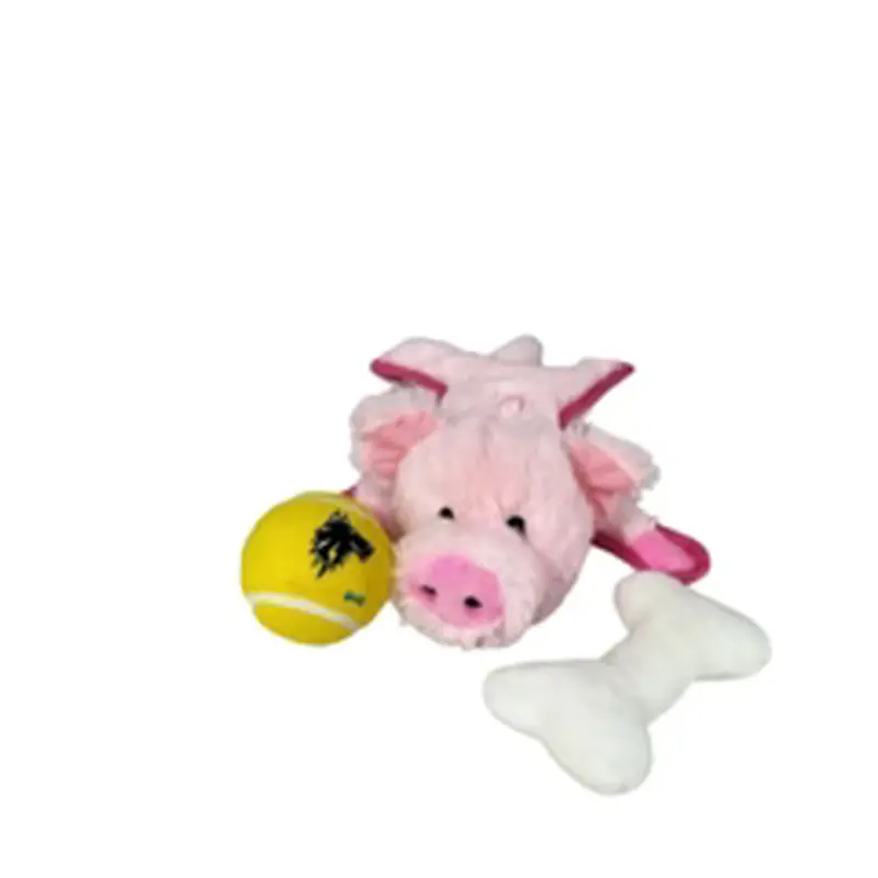 Lightning Dog Fuzzy Pink Pig Dog Toy