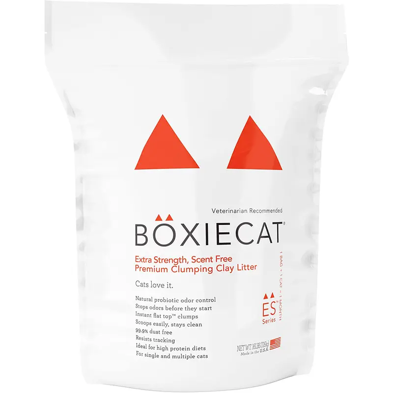 Boxiecat Extra Strength Scent Free Premium Clumping Clay Cat Litter 16lb
