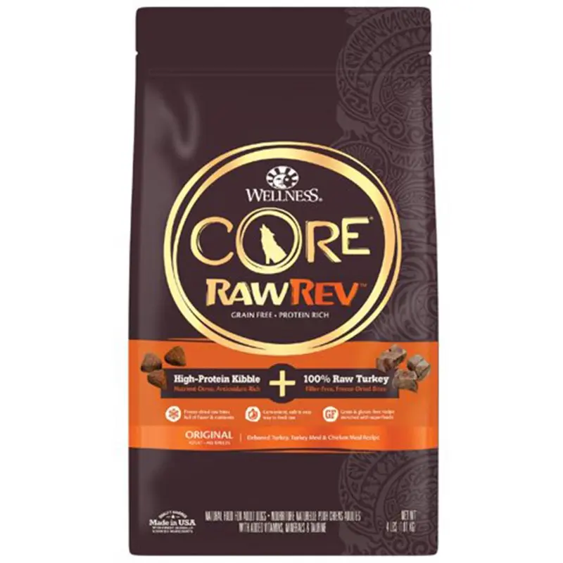Wellness Core RawRev Deboned Turkey & Chicken Meal Dry Dog Food (4lb)
