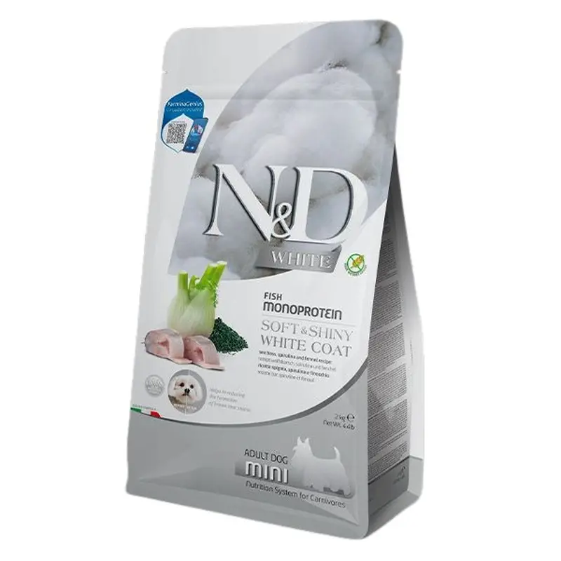 Farmina N&D White Coat Mini Dry Dog Food - Sea Bass, Kelp, & Fennel - 4.4lb