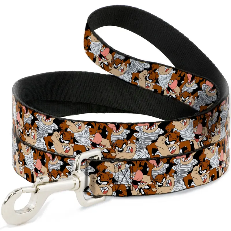 Dog Leash - Tasmanian Devil Vortex Poses Stacked Black
