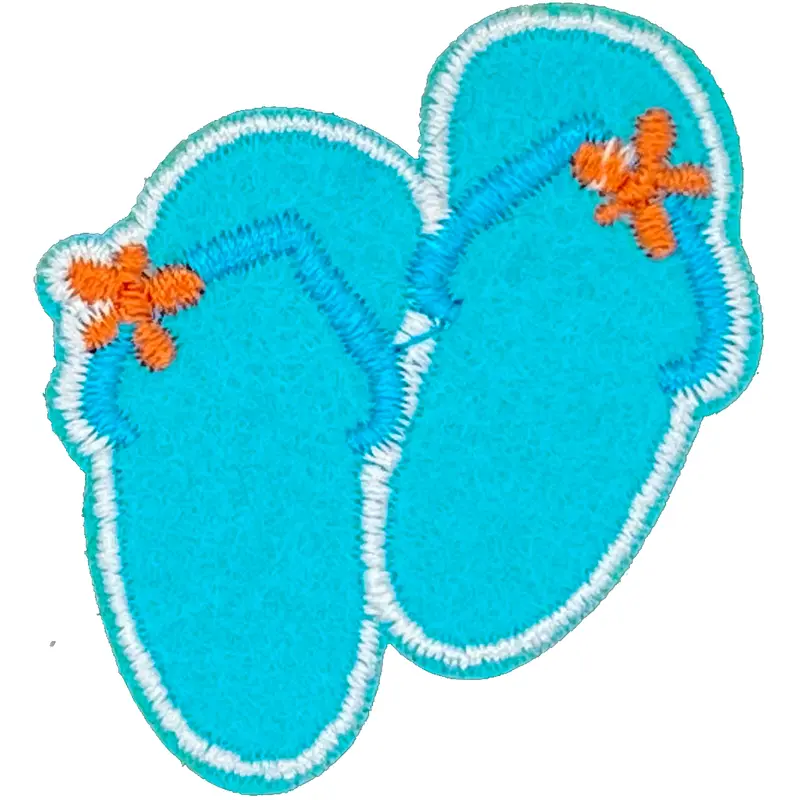 Turquoise Flip Flops - Patch