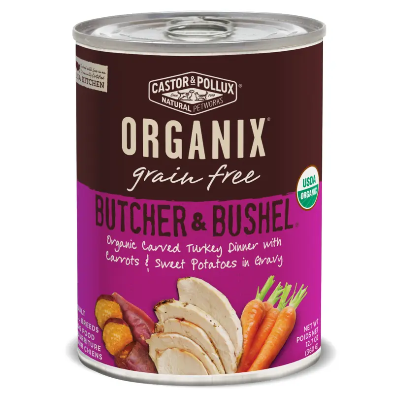 Castor and Pollux Organix Butcher and Bushel Organic Carved Turkey Dinner Canned Dog Food