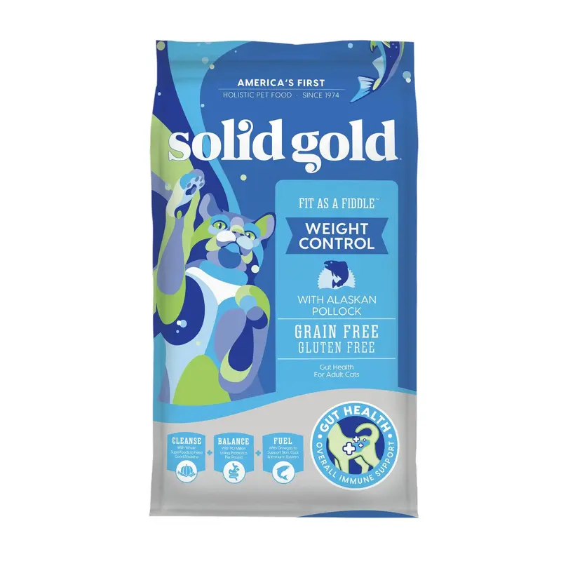 Solid Gold Adult Grain Free Fit as a Fiddle Alaskan Pollack Cat Food (3lb)