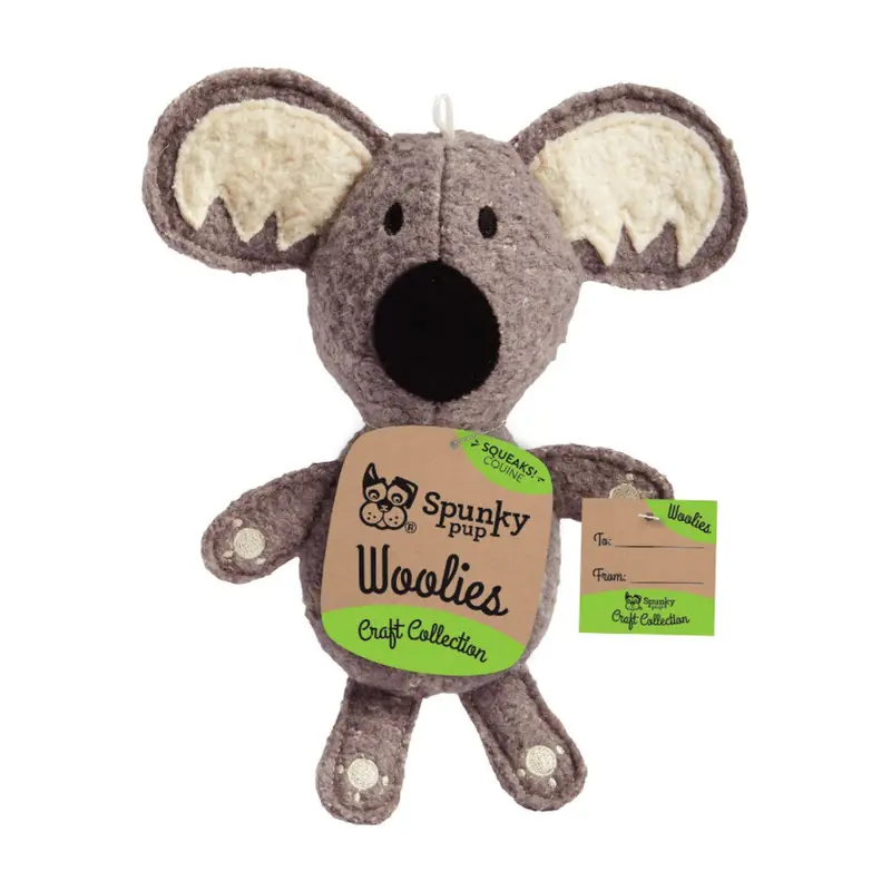 Spunky Pup Woolies Koala Dog Toy