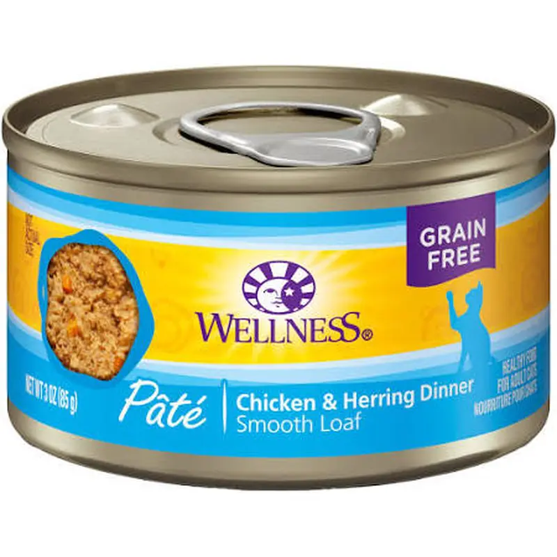 Wellness Complete Health Adult Chicken and Herring Pate Wet Cat Food (3oz)