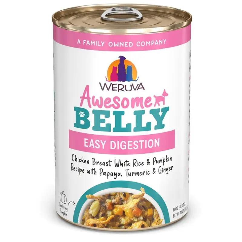 Weruva Awesome Belly Chicken Breast White Rice & Pumpkin Papaya Wet Dog Food 14oz