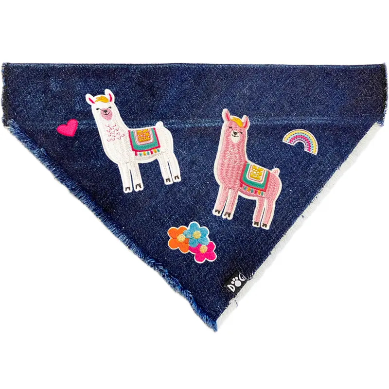 Llamas Denim Bandana
