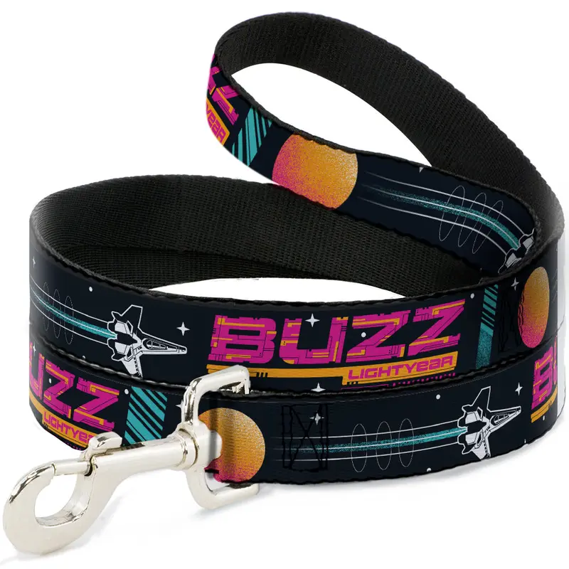 Dog Leash - BUZZ LIGHTYEAR Hyper Speed Spaceship Black/Multi Color