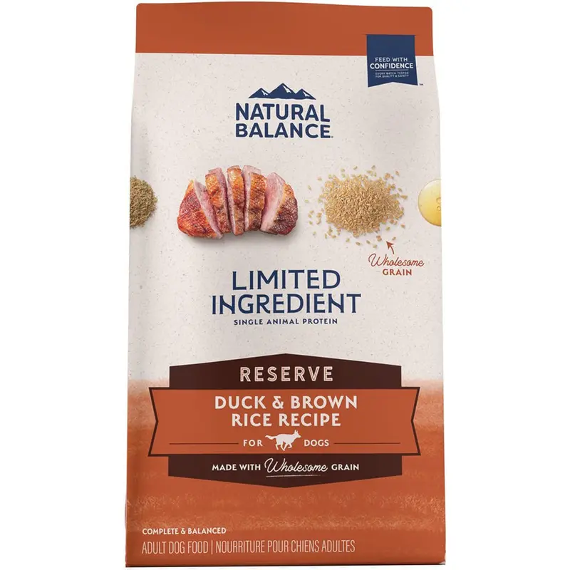 Natural Balance Reserve Dry Dog Food - Duck Brown Rice - 22lb