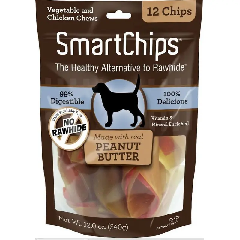 SmartBones SmartChips Peanut Butter Chews Dog Treats