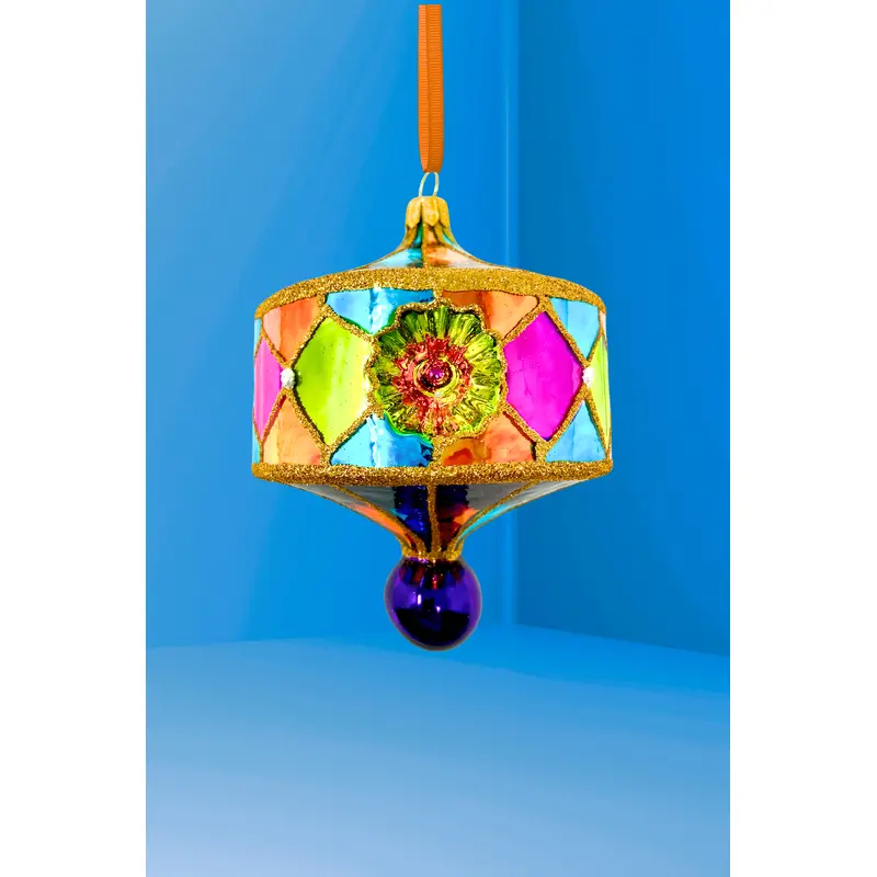 South Beach Reflector Polish Glass Ornament