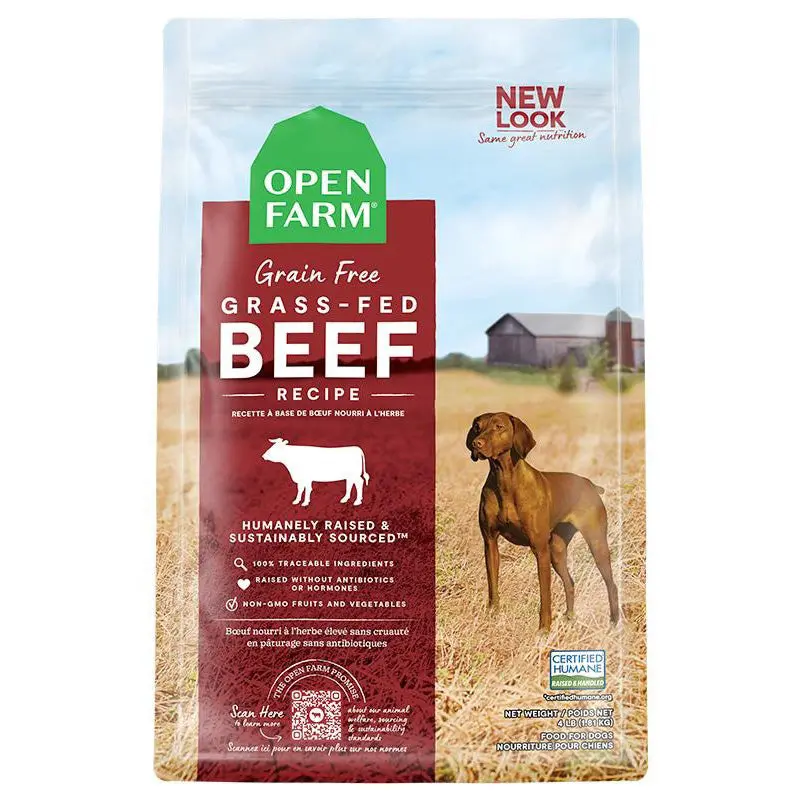 Open Farm Grain-Free Dry Dog Food - Grass-Fed Beef - 11lb Bag