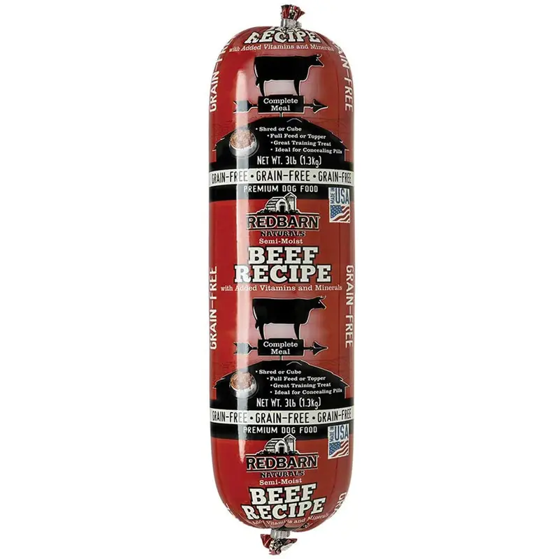 Redbarn Pet Products Grain Free Beef Food Rolls for Dogs 3lb
