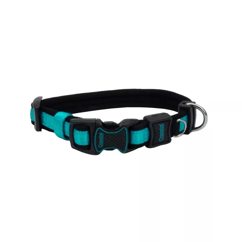Coastal Inspire 5/8in Wide 10-14in Dog Collar Aqua